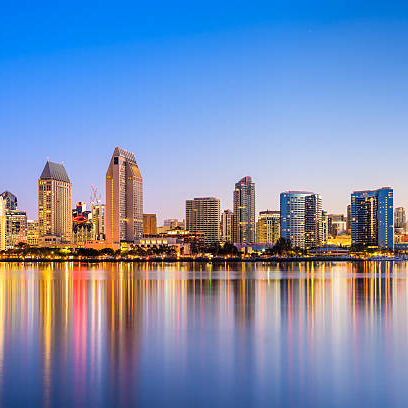 San Diego, California, USA skyline.